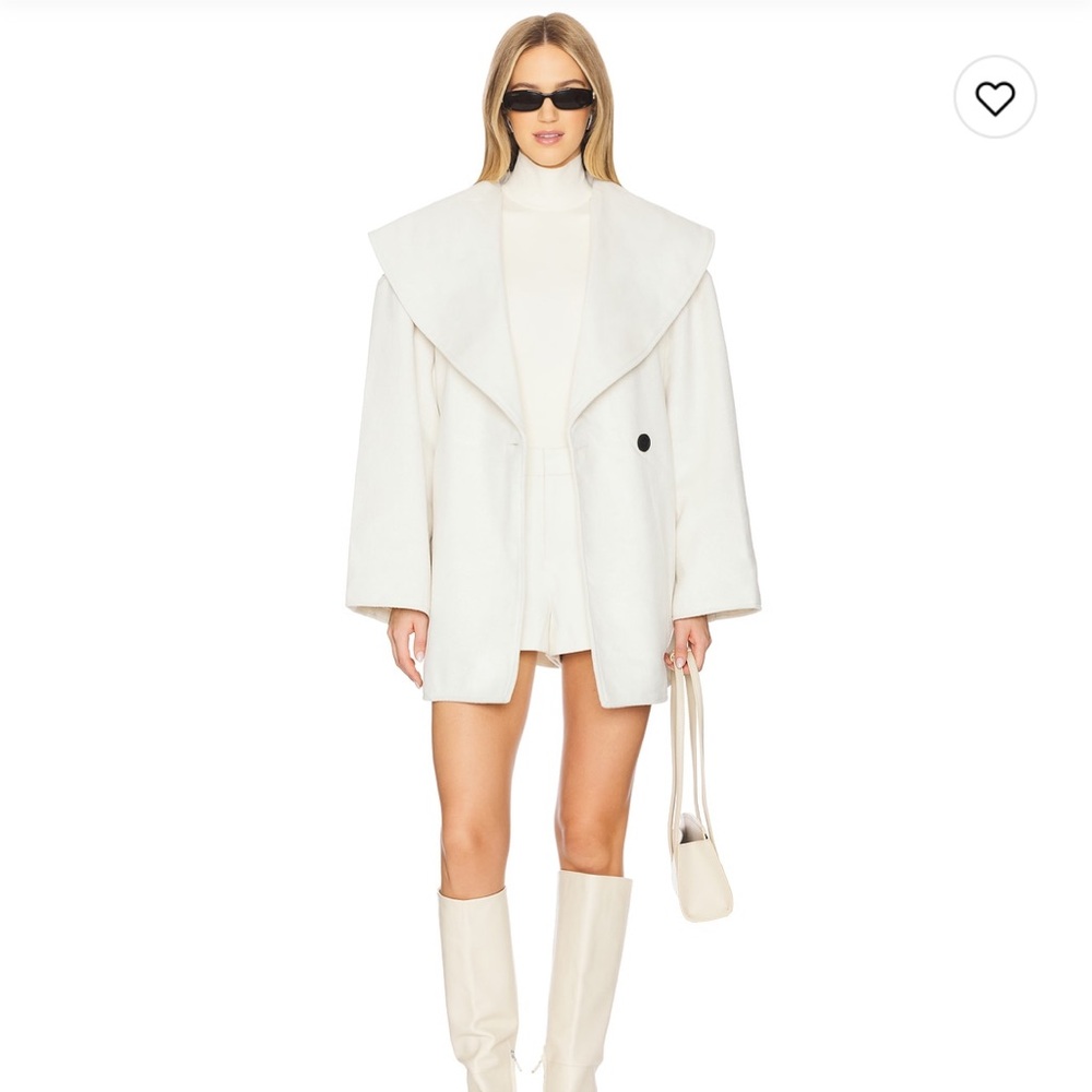 WeWoreWhat Shawl Wool Coat